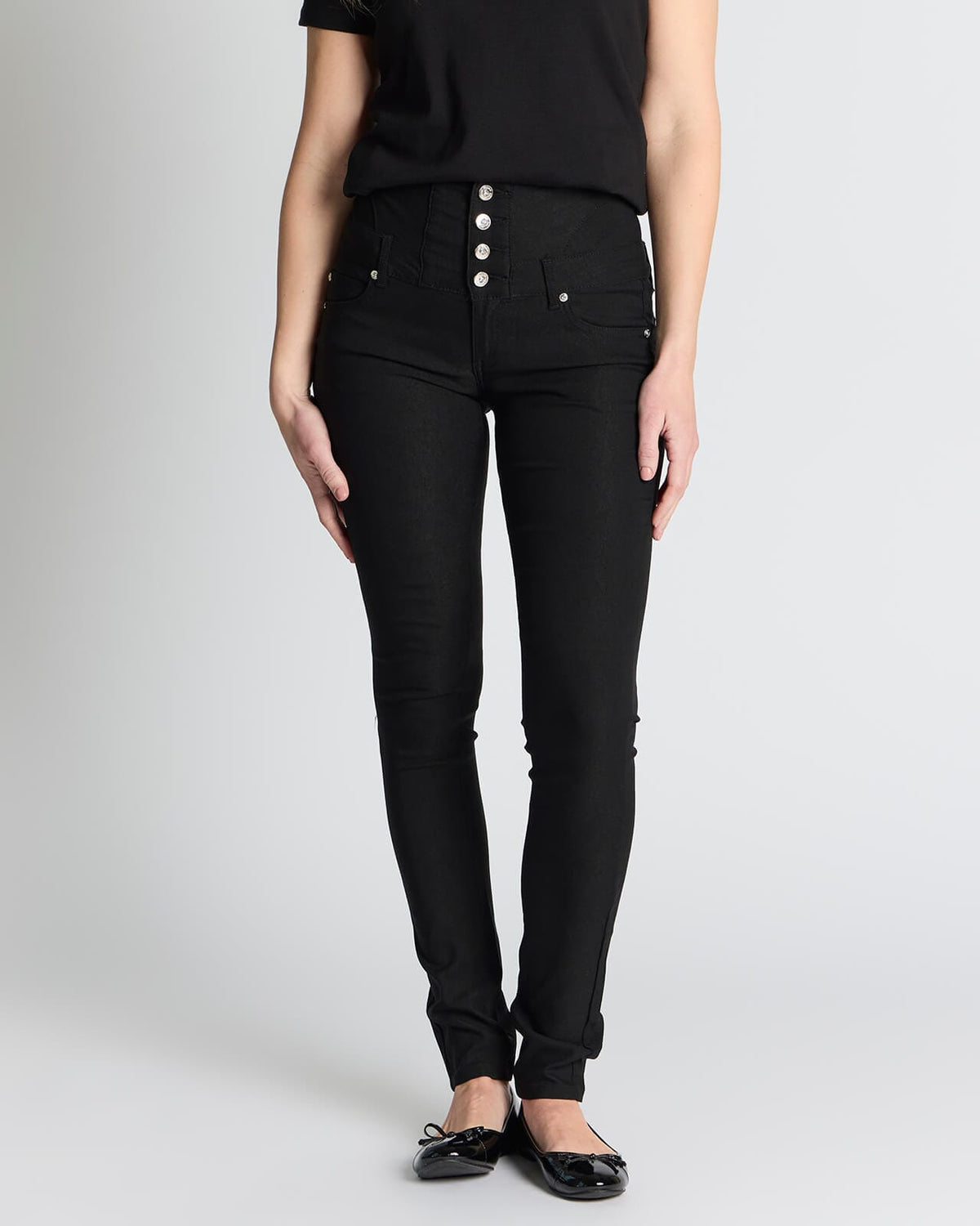 FLOYD Stretchbukse Angelina 180A - Black