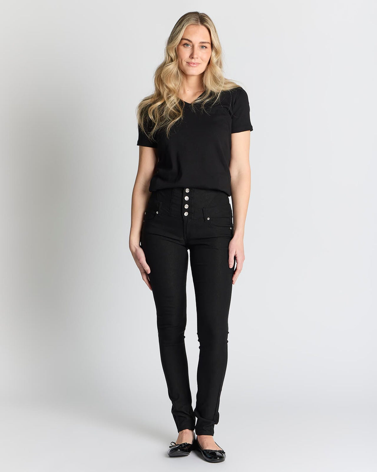 FLOYD Stretchbukse Angelina 180A - Black