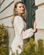 FLOYD Kjole Bindy Lurex - Beige