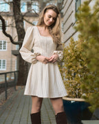 FLOYD Kjole Bindy Lurex - Beige