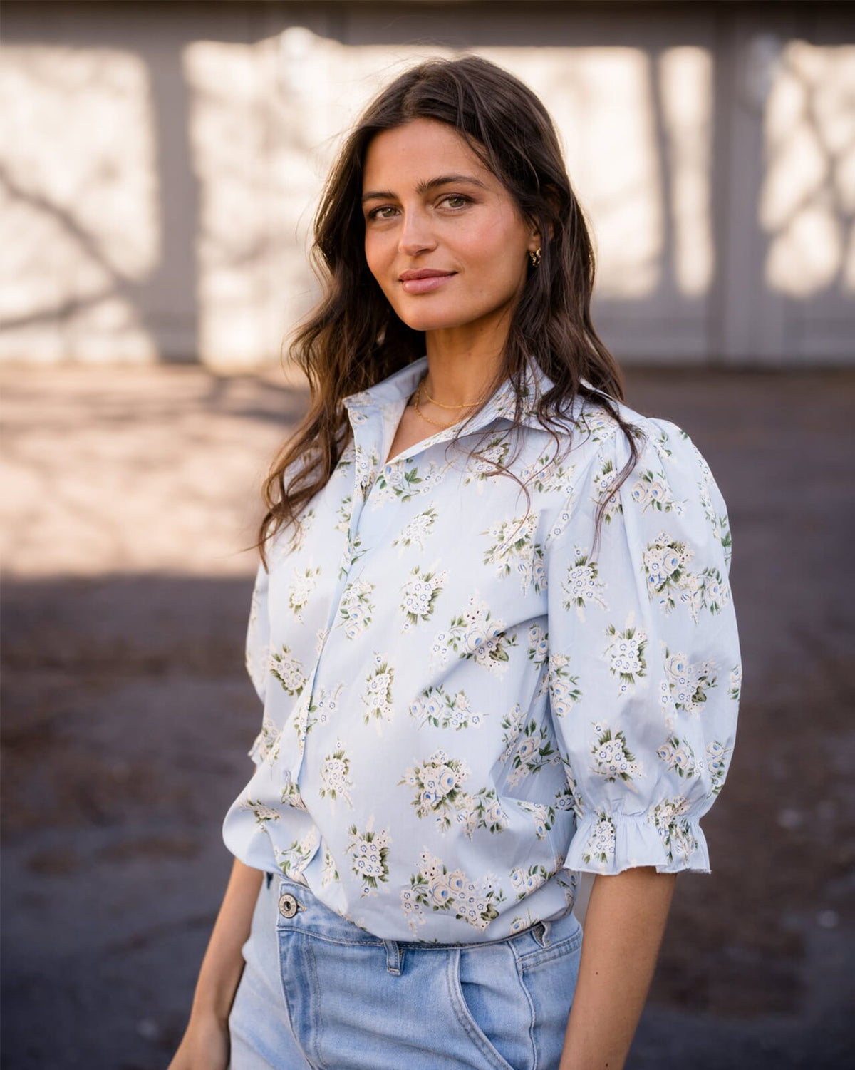 FLOYD Skjorte Gaia Reha - Light Blue