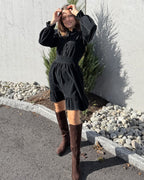 FLOYD Kjole Janne Babycord - Black