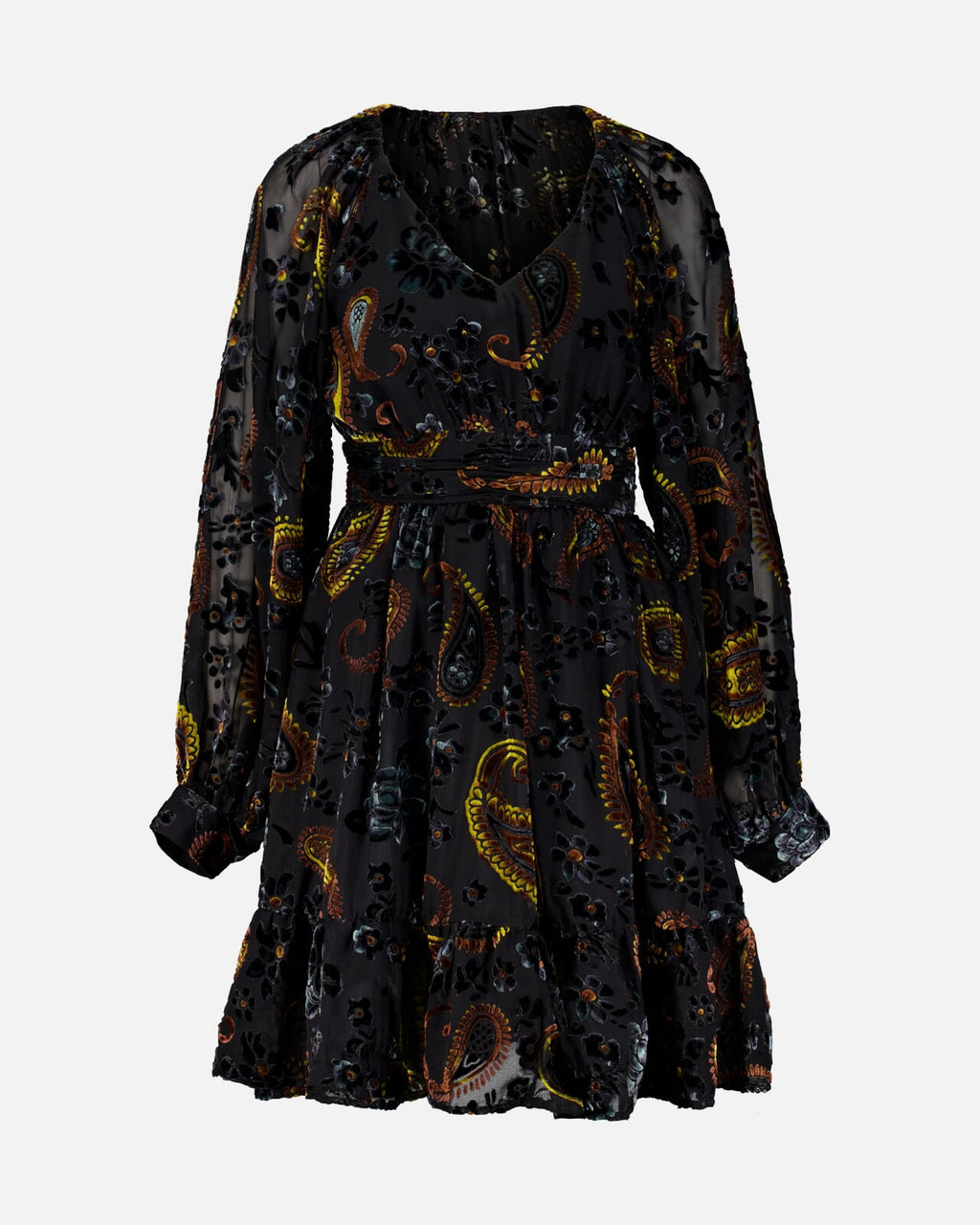FLOYD Kjole Fione Paisley - Black