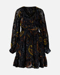 FLOYD Kjole Fione Paisley - Black