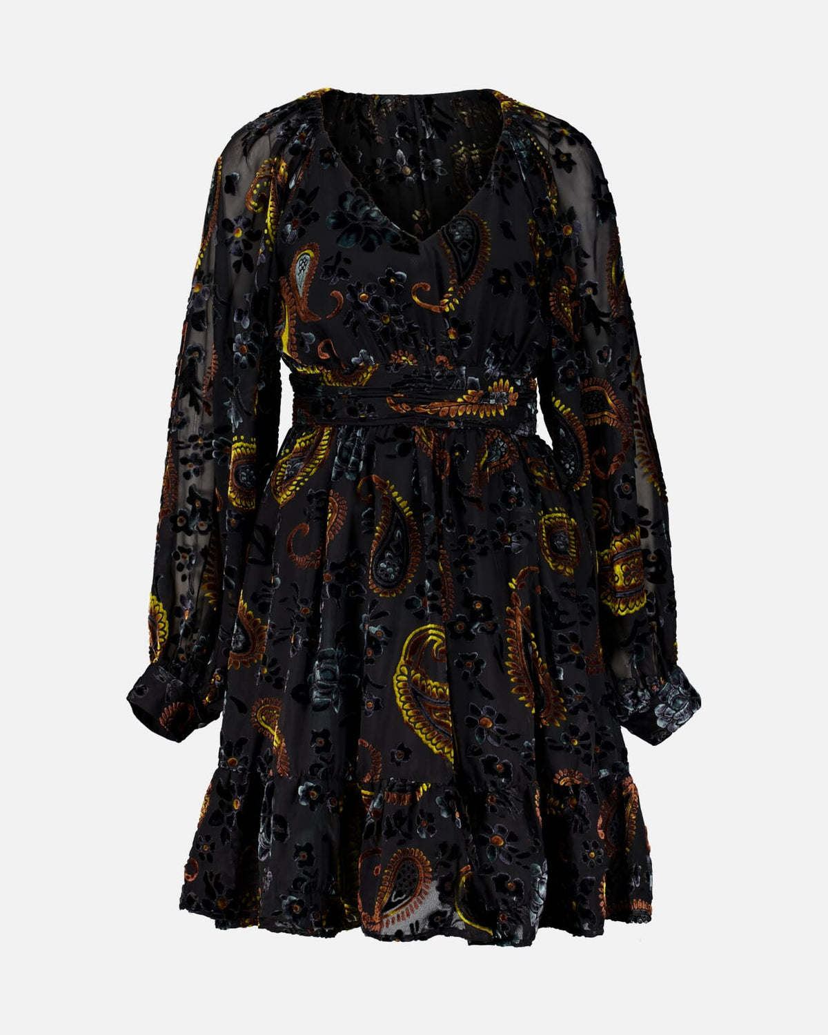FLOYD Kjole Fione Paisley - Black