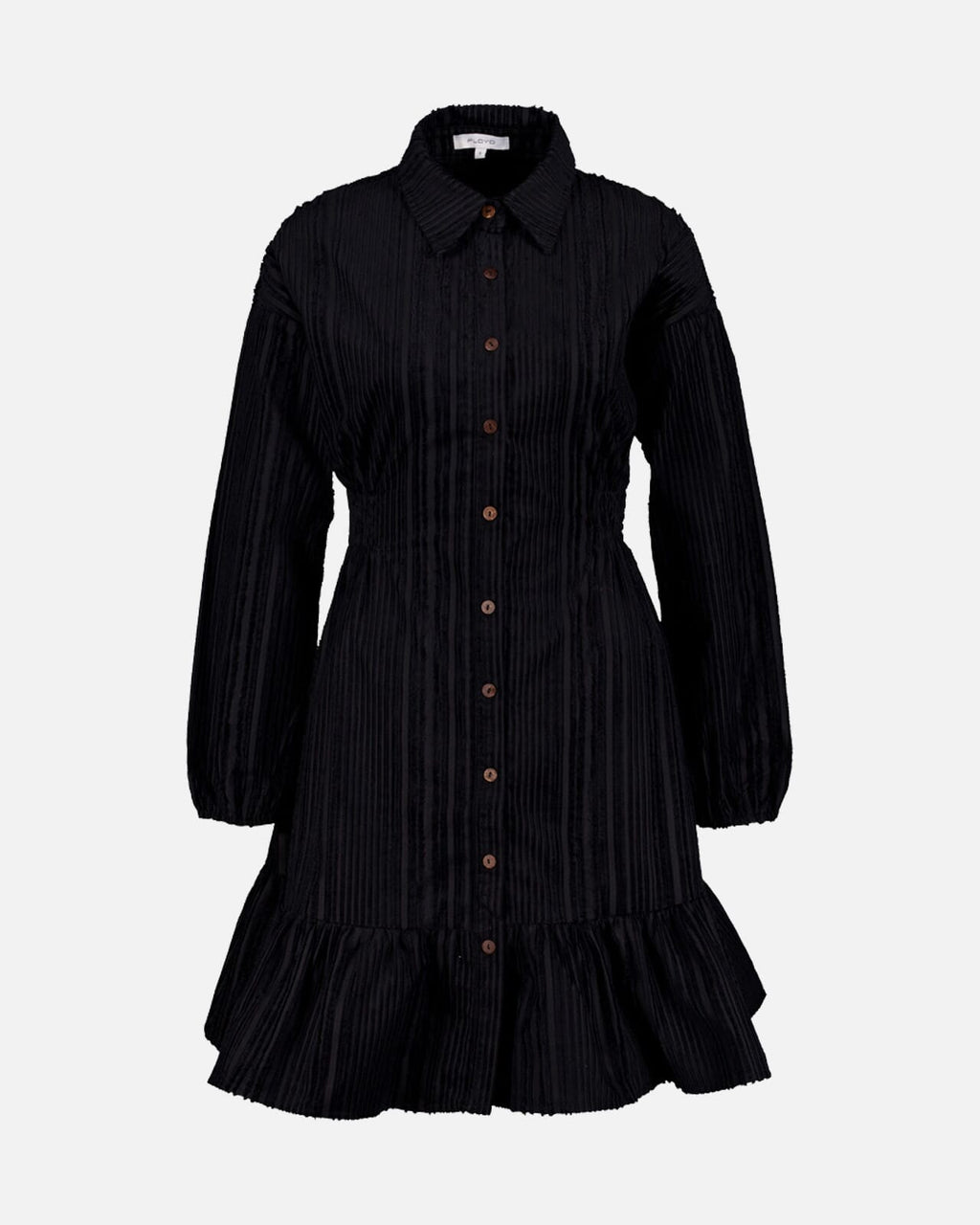 FLOYD Skjortekjole Madline Stripe Cord - Black