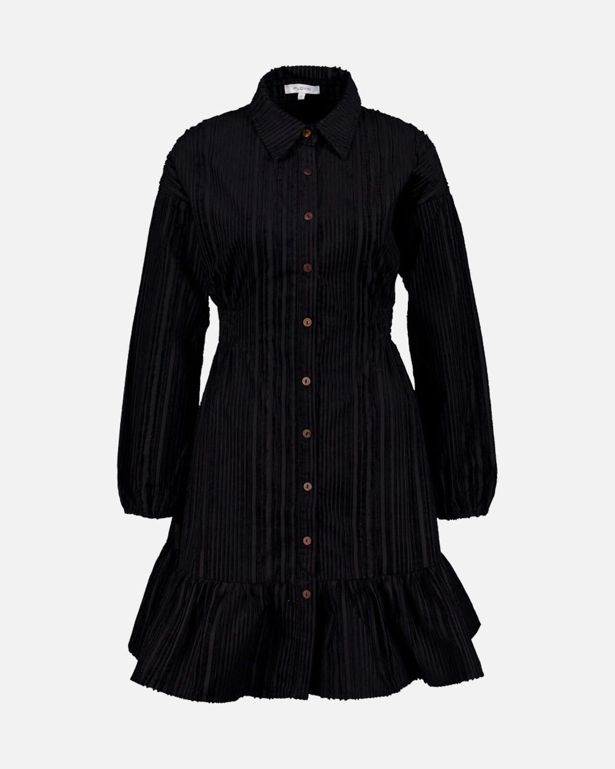FLOYD Skjortekjole Madline Stripe Cord - Black