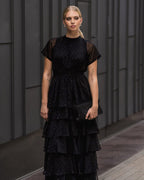 FLOYD Midikjole Malina Lurex - Black