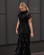 FLOYD Midikjole Malina Lurex - Black