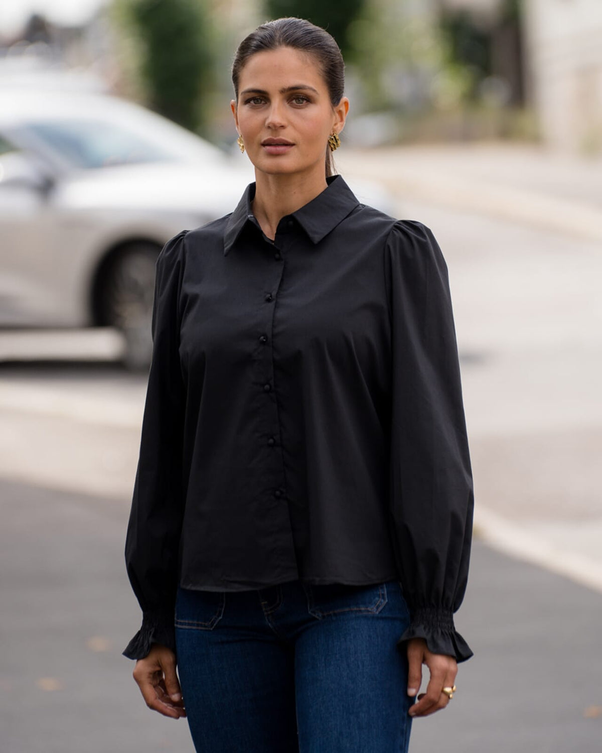 FLOYD Skjorte Norah L/S - Black