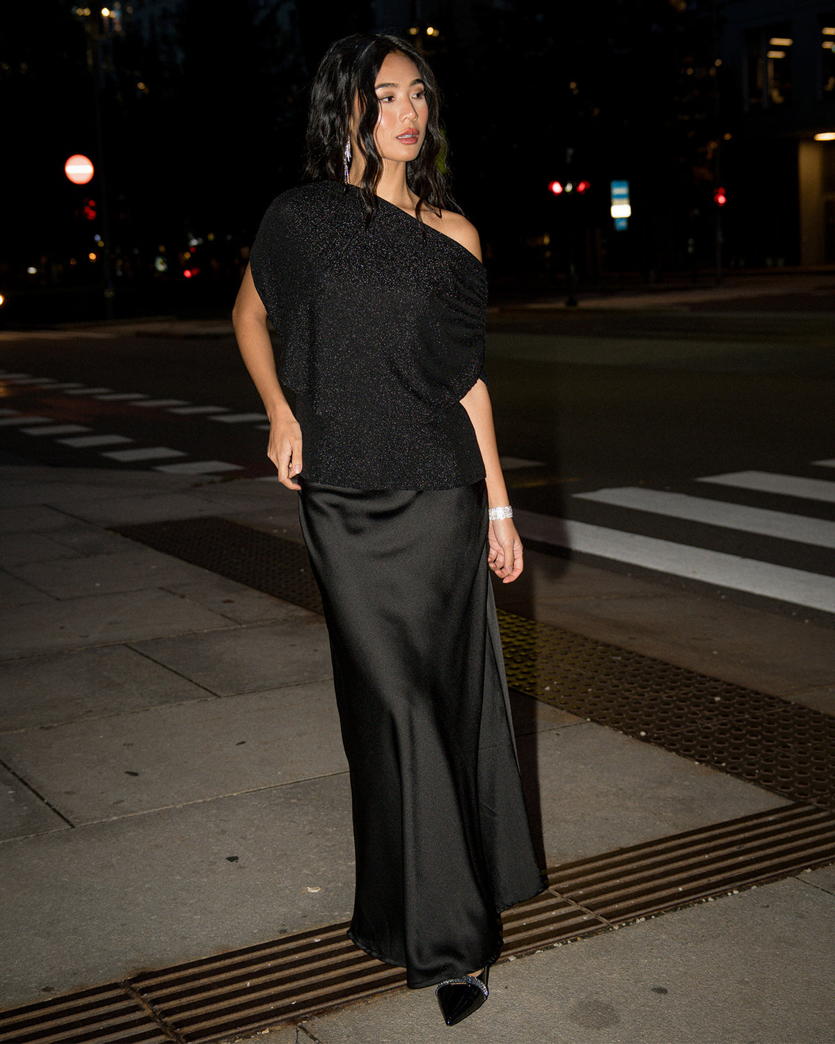 FLOYD Topp Starla Lurex - Black