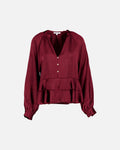 FLOYD Bluse Cala Satin - Bordeaux