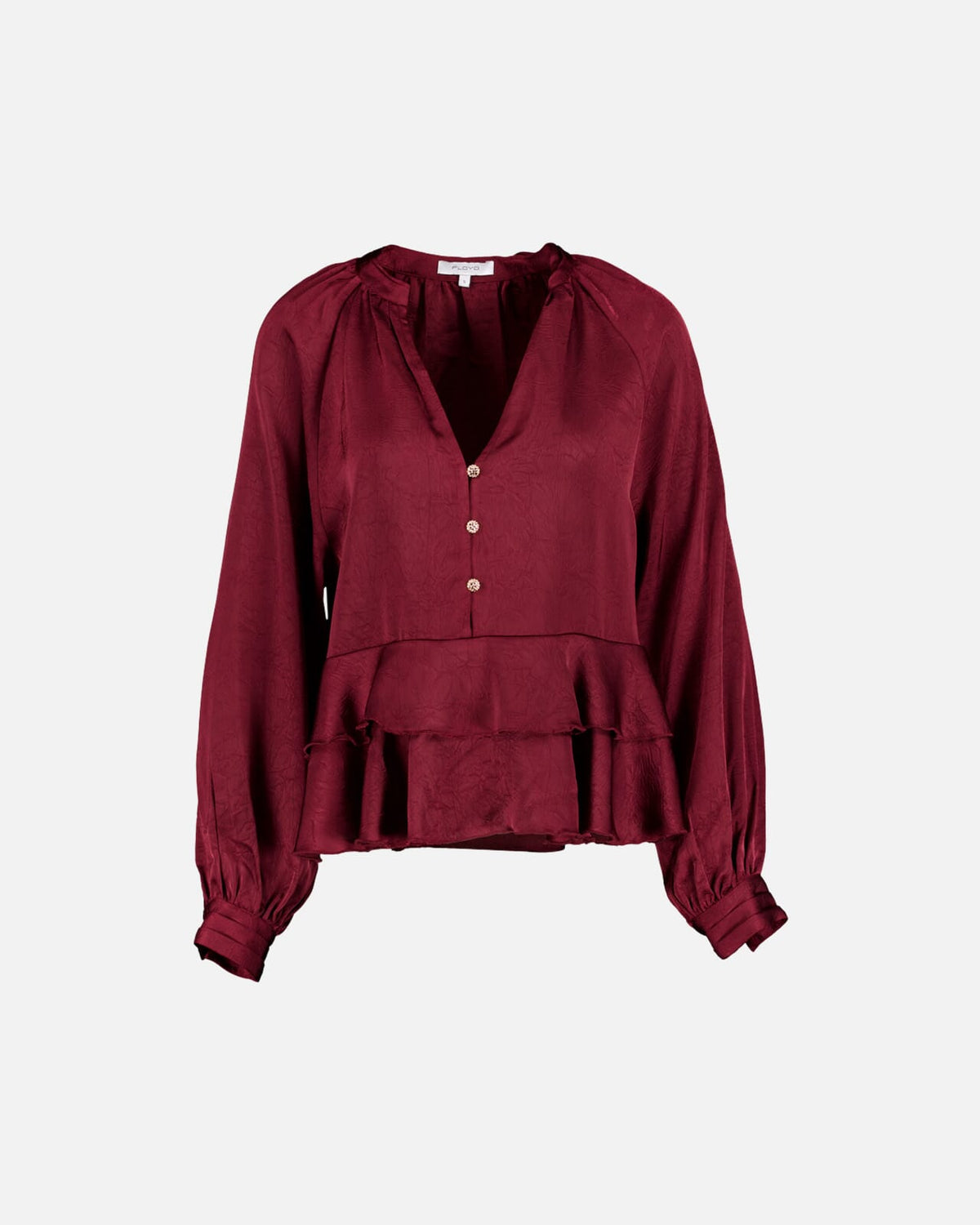 FLOYD Bluse Cala Satin - Bordeaux