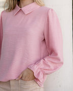 FLOYD Bluse Milan Linno - Light Pink