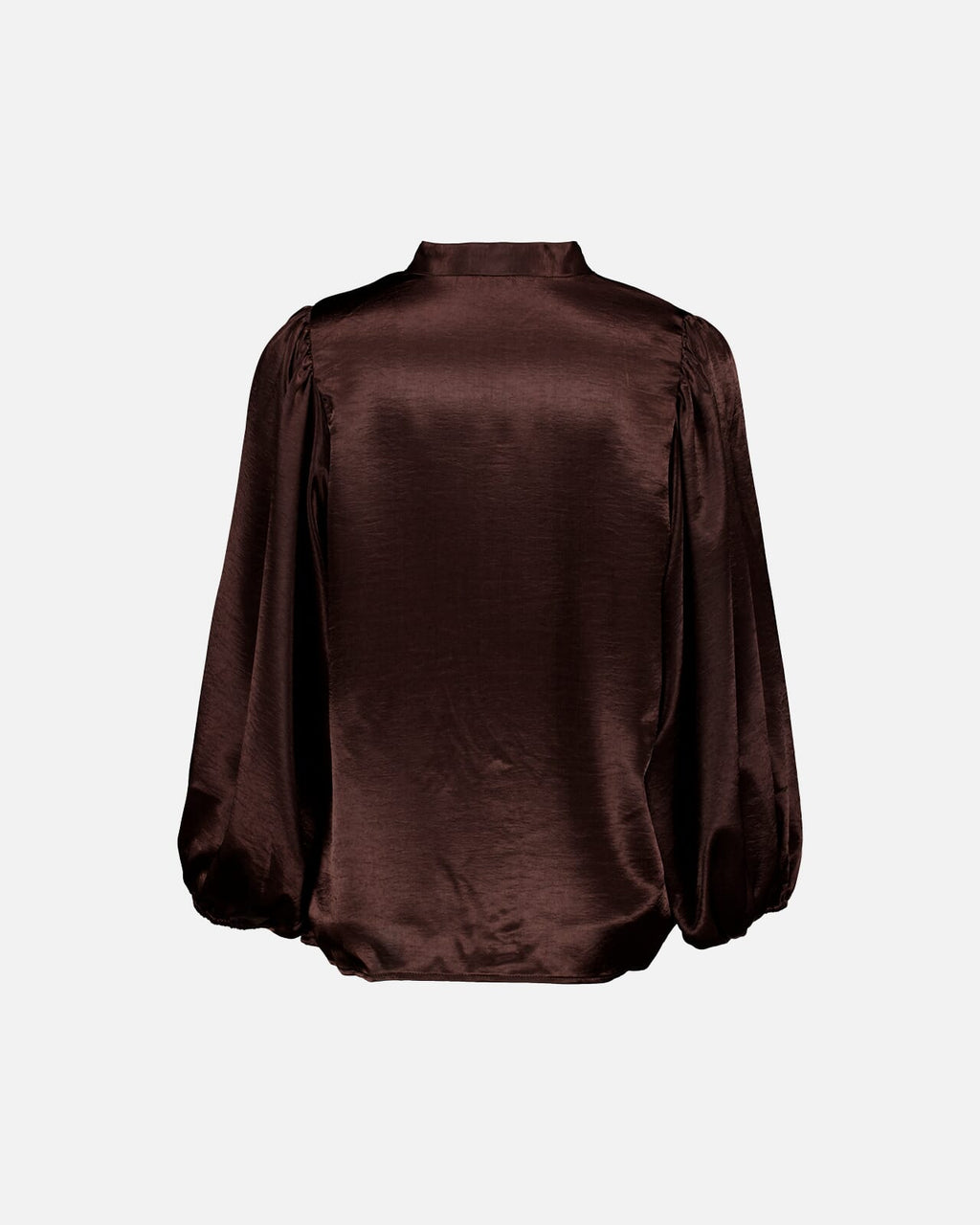 FLOYD Bluse Nelly Heavy Satin Goldbuttons - Chocolate