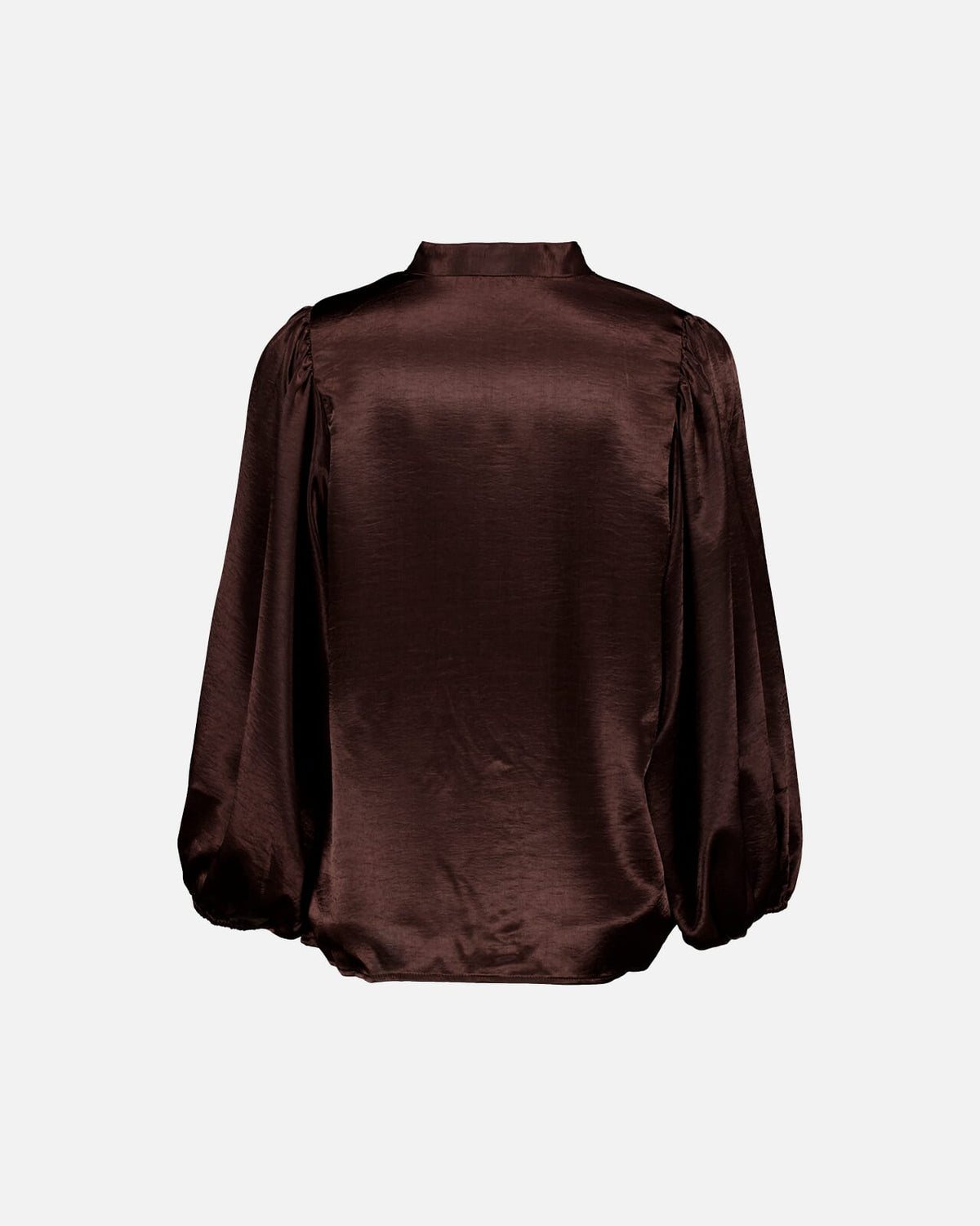 FLOYD Bluse Nelly Heavy Satin Goldbuttons - Chocolate