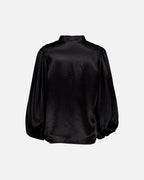 FLOYD Bluse Nelly Heavy Satin Goldbuttons - Black