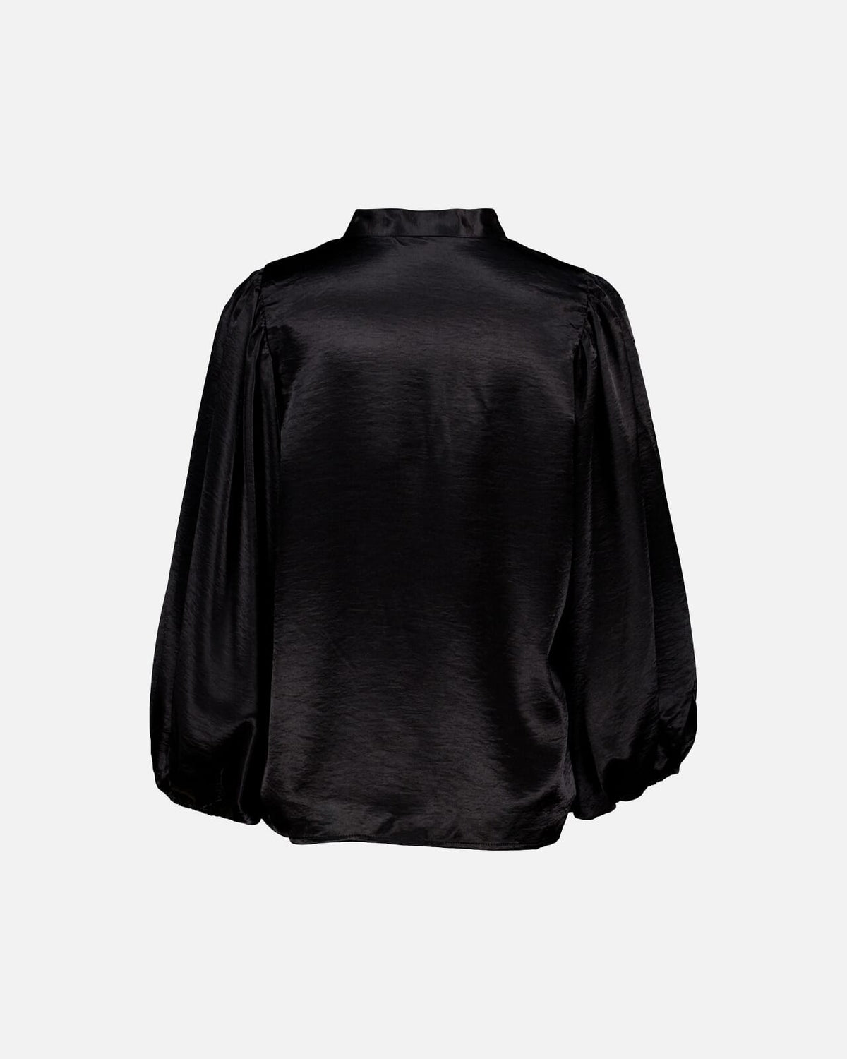 FLOYD Bluse Nelly Heavy Satin Goldbuttons - Black