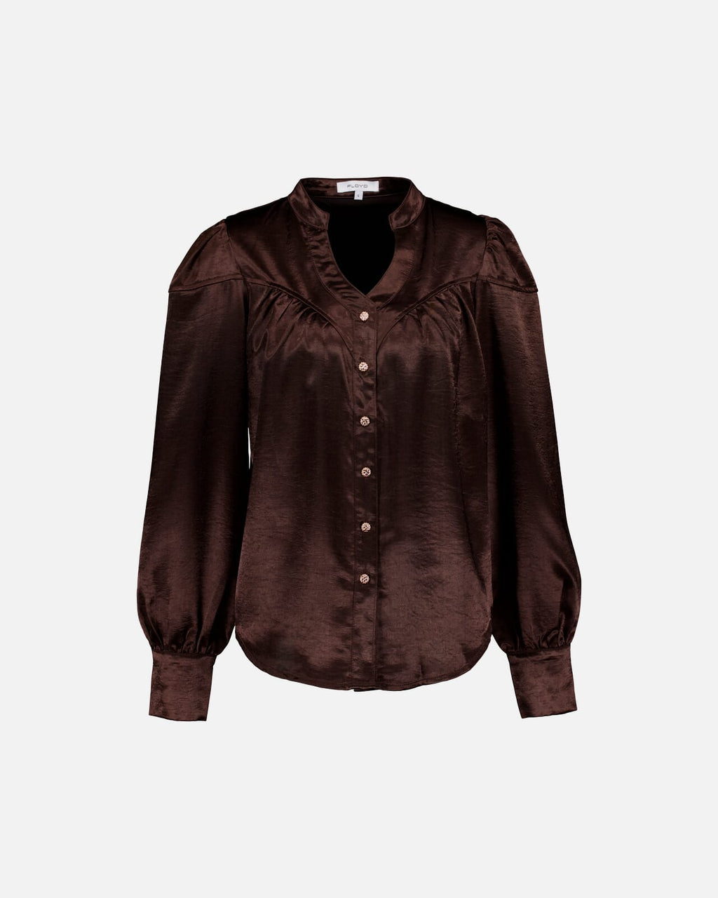 FLOYD Bluse Olivia Heavy Satin - Chocolate
