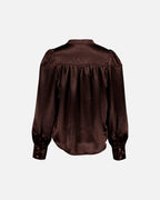 FLOYD Bluse Olivia Heavy Satin - Chocolate