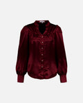 FLOYD Bluse Olivia Heavy Satin - Bordeaux