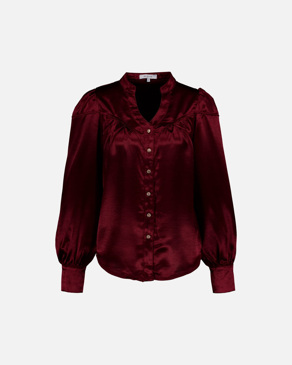 FLOYD Bluse Olivia Heavy Satin - Bordeaux
