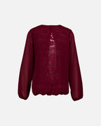 FLOYD Bluse Tamara L/S Lace - Bordeaux