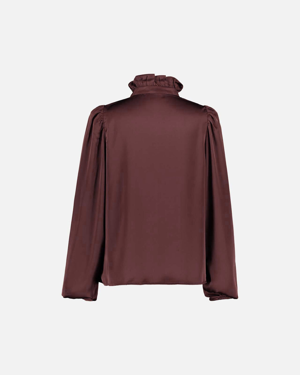 FLOYD Bluse Vanda Satin - Dark Brown