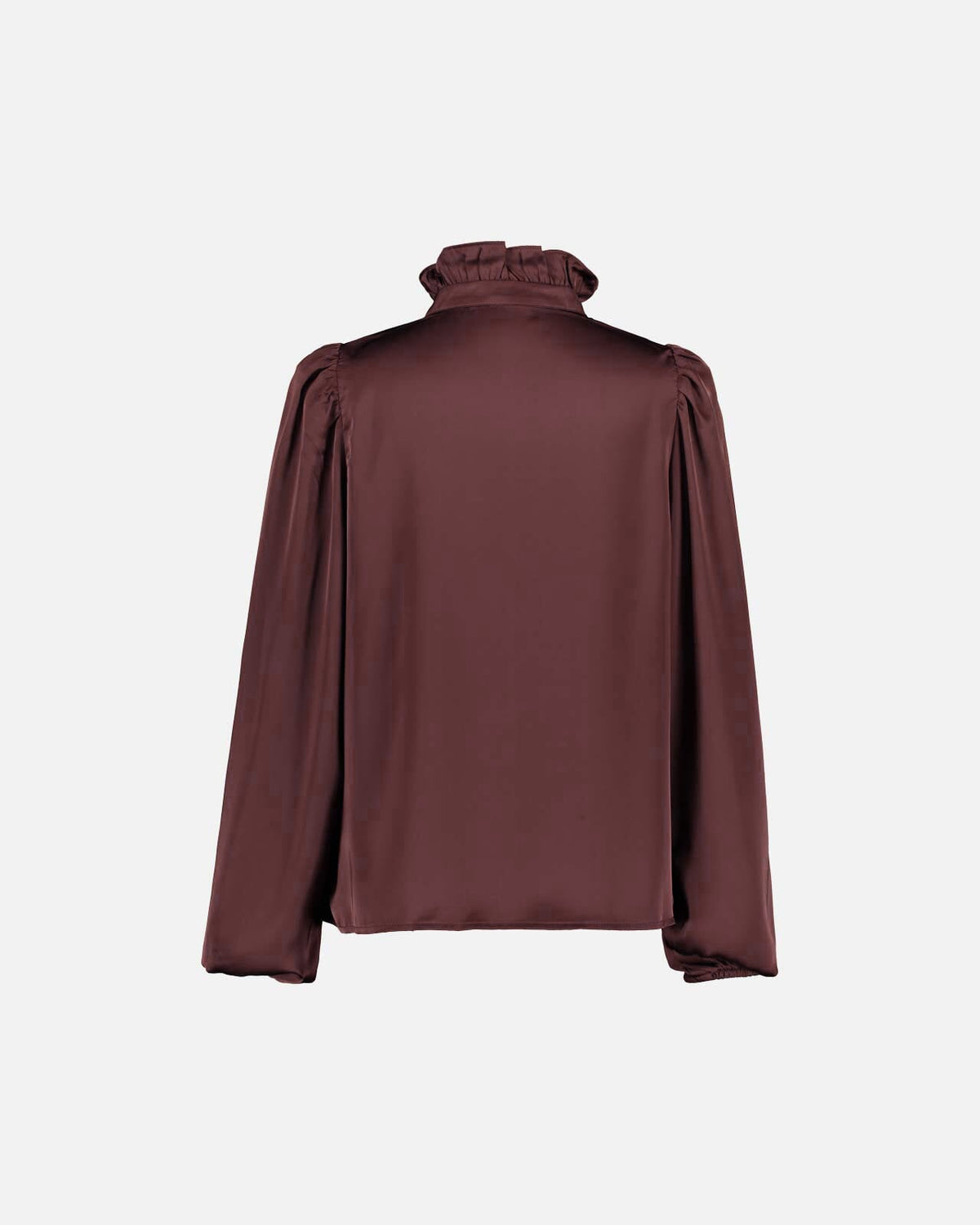 FLOYD Bluse Vanda Satin - Dark Brown