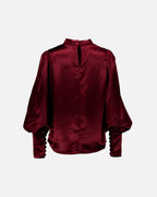 FLOYD Bluse Aida Heavy Satin - Bordeaux
