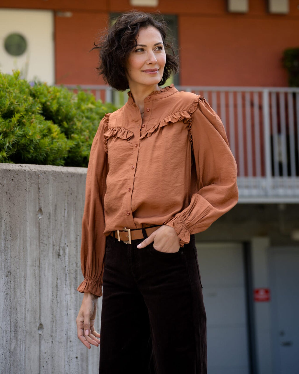 FLOYD Bluse Emaja Viscose - Brick