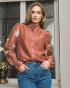 FLOYD Bluse Mette Brodery - Brick