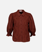 FLOYD Skjorte Norah Brodery - Brick