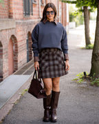 FLOYD Skjørt Ulla Check - Brown/ Gray