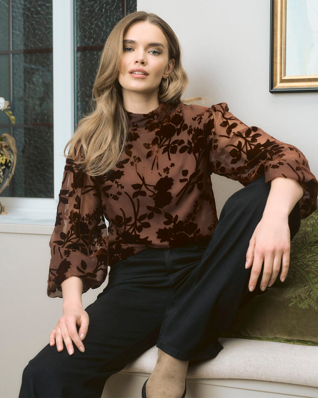 FLOYD Bluse Filippa Flock - Brick
