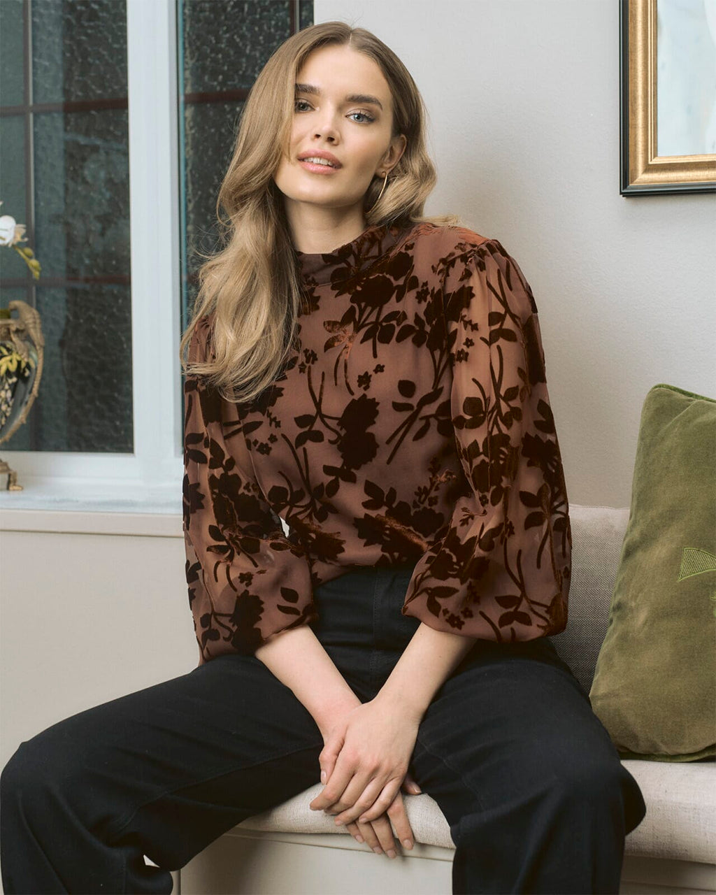 FLOYD Bluse Filippa Flock - Brick