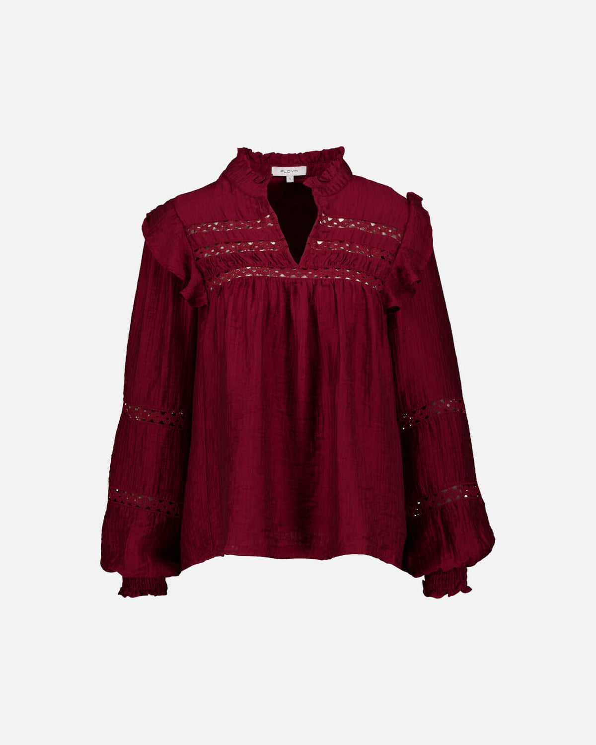 FLOYD Bluse Demi Wave - Deep Cherry