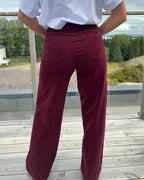 FLOYD Bukse Nicoline Cord - Deep Cherry