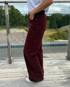 FLOYD Bukse Nicoline Cord - Deep Cherry