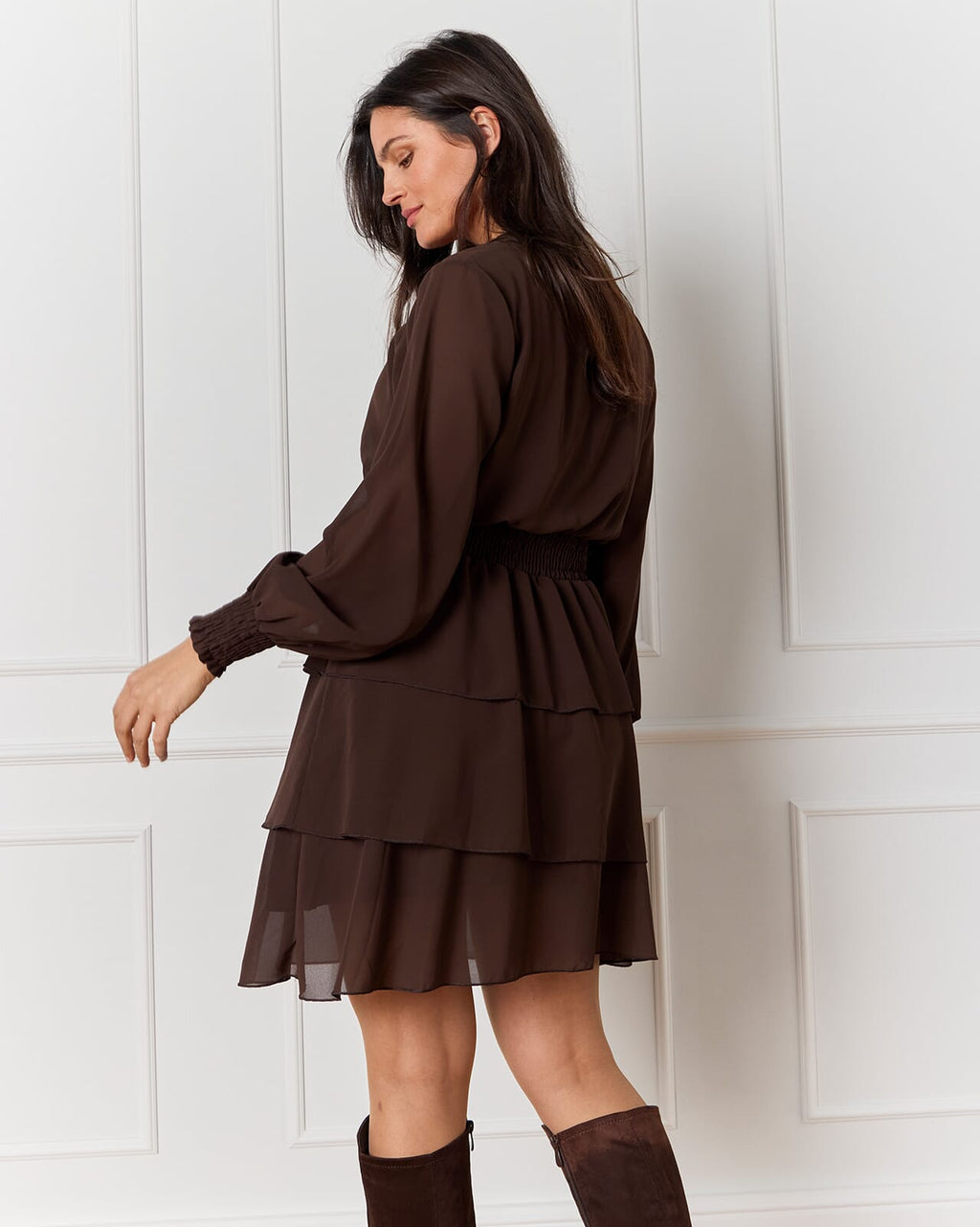 FLOYD Kjole Cairo Uni - Dark Brown