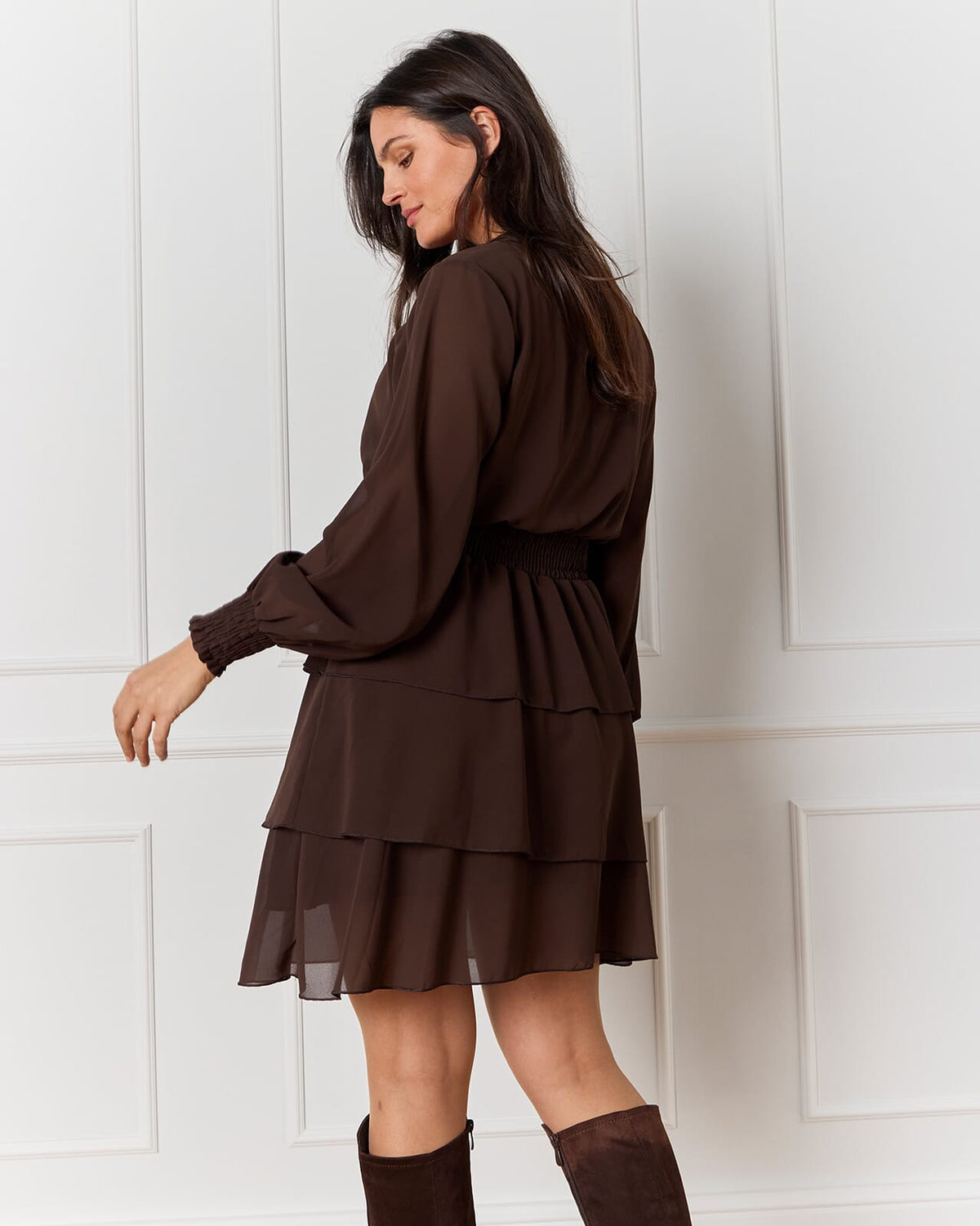 FLOYD Kjole Cairo Uni - Dark Brown