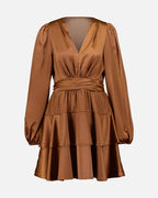FLOYD Kjole Lovella Satin - Caramel