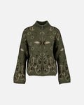FLOYD Strikket Cardigan Tiara Bandana - Army Green
