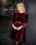 FLOYD Kjole Celina Velvet - Bordeax