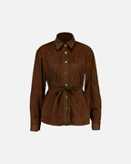 FLOYD Skjorte Dinah Suede - Chocolate