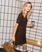 FLOYD Kjole Holly Suede - Chocolate