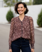FLOYD Bluse Olivia Mina - Chocolate