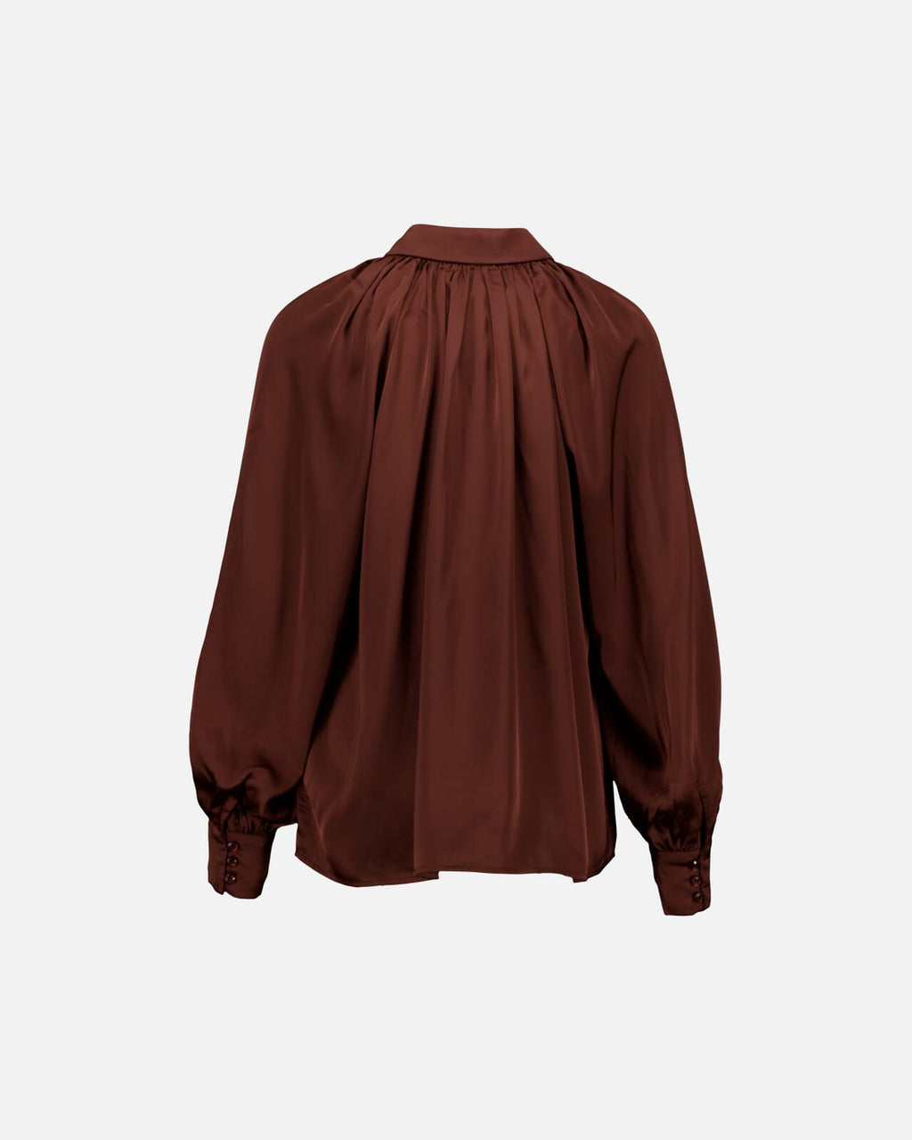 FLOYD Skjorte Oprah Satin - Chocolate