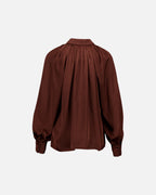 FLOYD Skjorte Oprah Satin - Chocolate