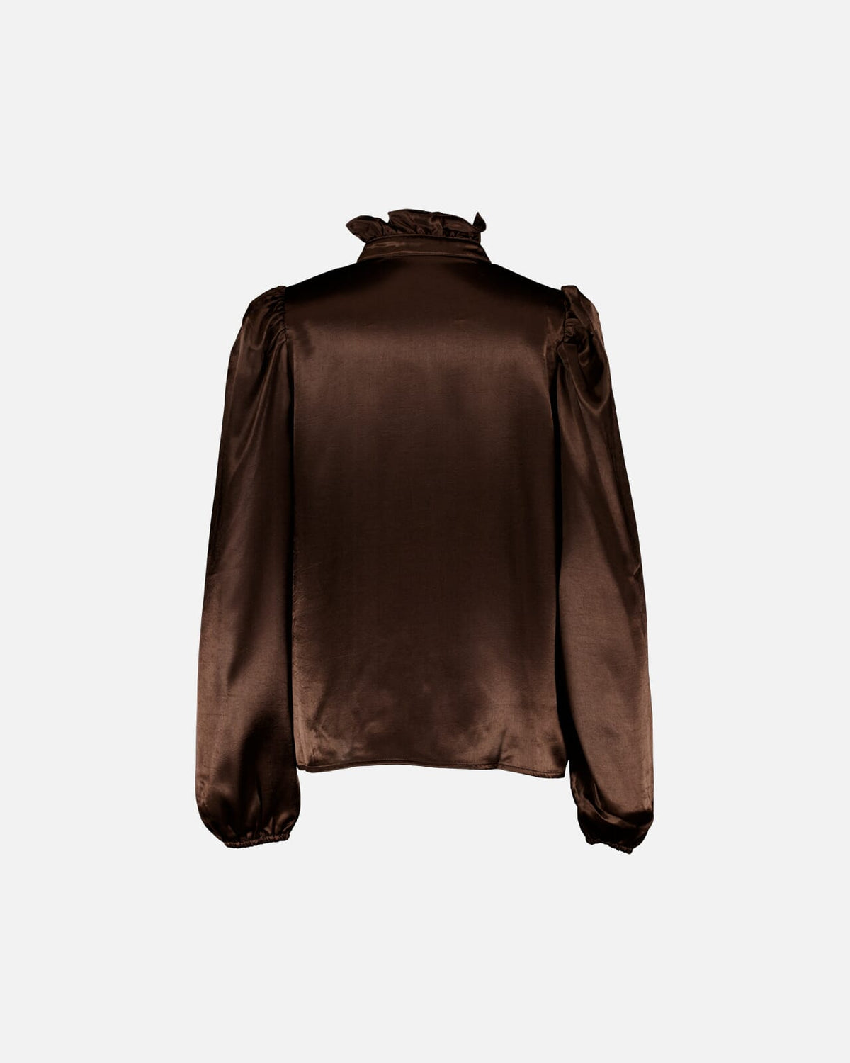 FLOYD Bluse Vanda Heavy Satin - Chocolate